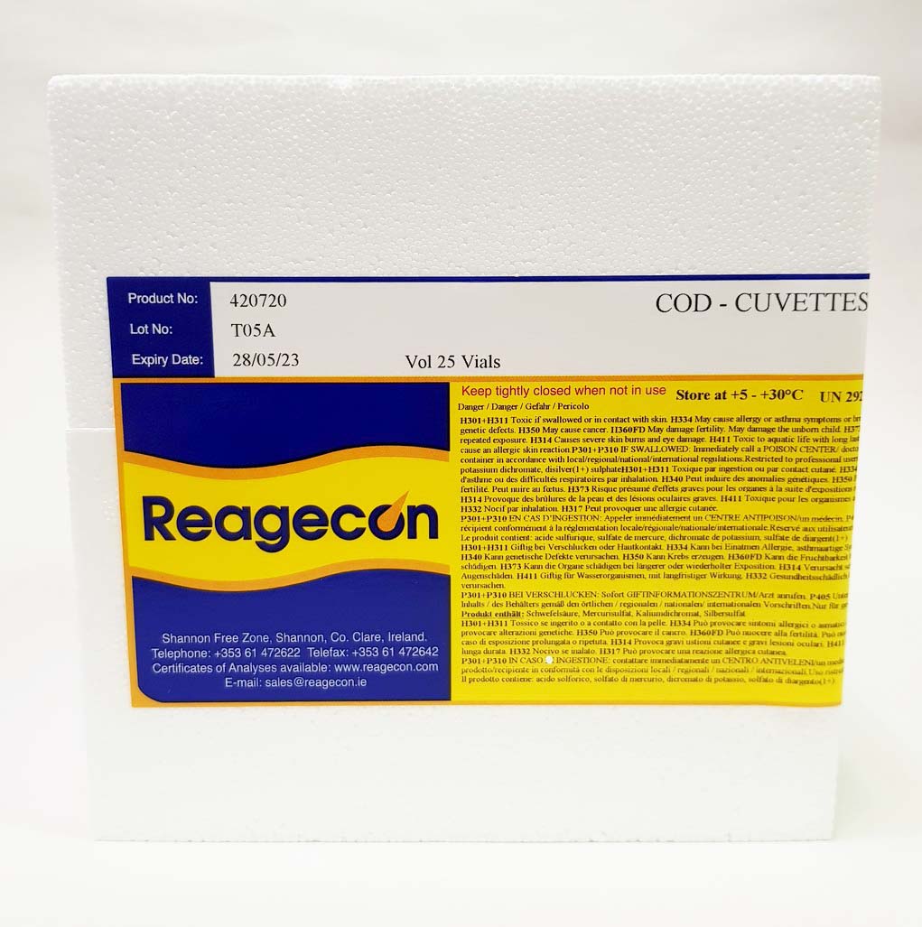 A Comparative Study of the Performance of Reagecon COD vials and Hach COD vials