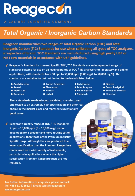 Total Organic / Inorganic Carbon Standards (TOC / TIC)